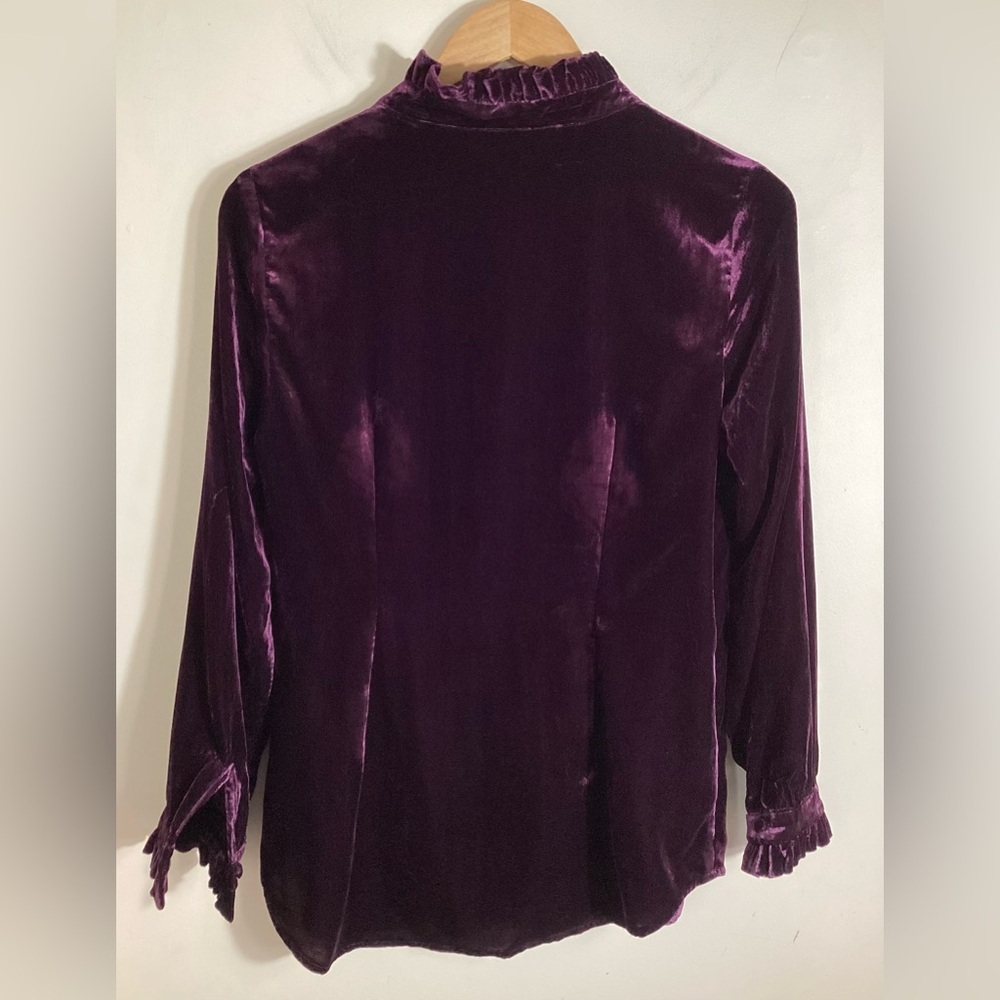 Royalcore Velvet Button Up Top S Whimsigoth Artsy Romantic - Picture 5 of 15